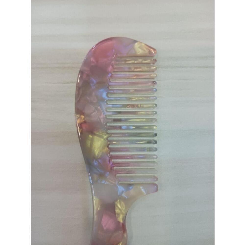Hair Comb In Multicolores Abstract Marble Pattern - Picture 2 of 5